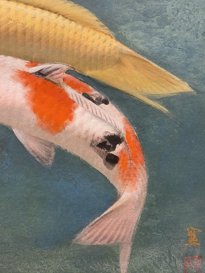 山下関城作 双鯉 元箱付き 山下関城作 双鯉 元箱付き - メルカリ