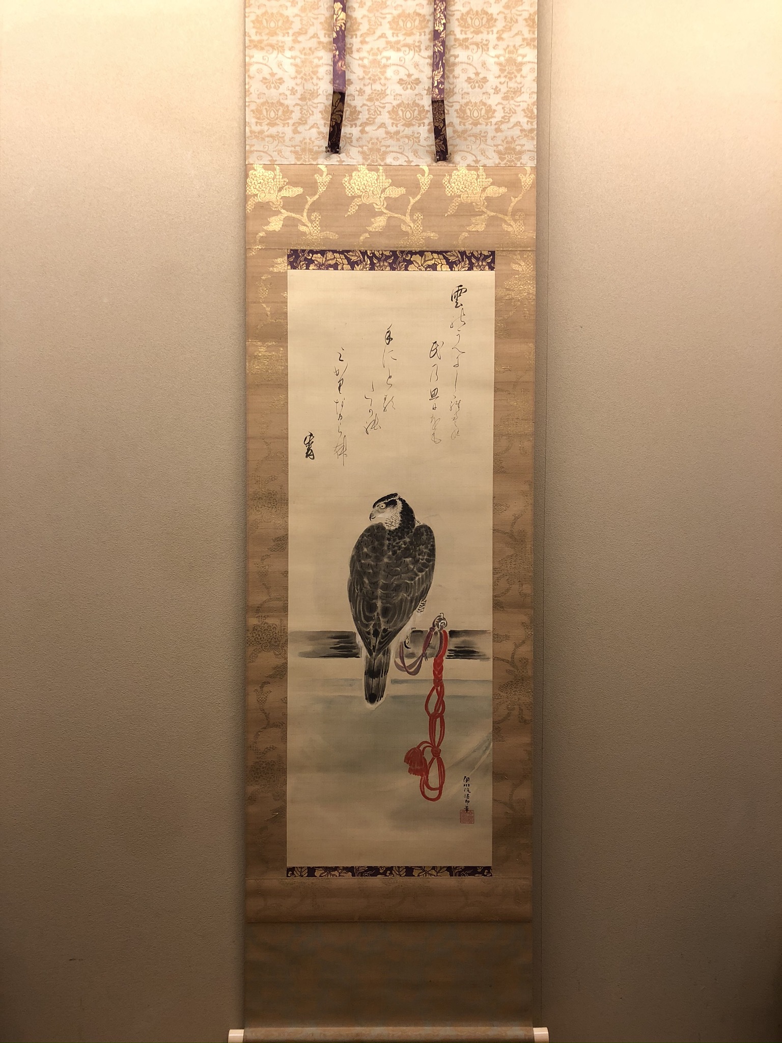 処分価格 狩野伊川院栄信 掛軸 狩野伊川院栄信 鷹図｜古美術・