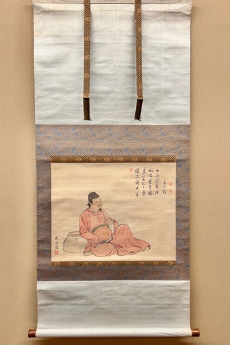 江戸時代 森徹山 真筆 水中鴨 掛軸 共箱付 茶掛 索丸山応挙 江戸時代