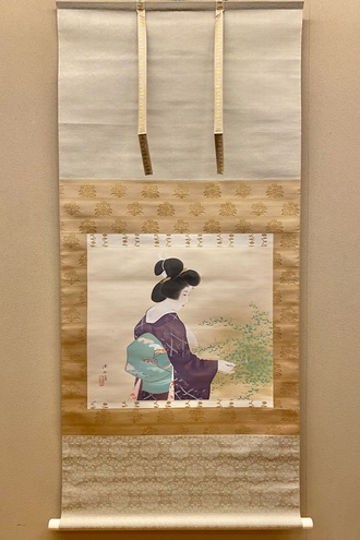 川端龍子 鴛鴦遊々｜古美術・掛け軸の販売・買取・鑑定-松本松栄堂