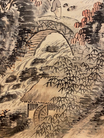 真作/田能村直入/恵比須図/大黒図/人物/祝掛軸/対幅/掛軸☆宝船☆AE