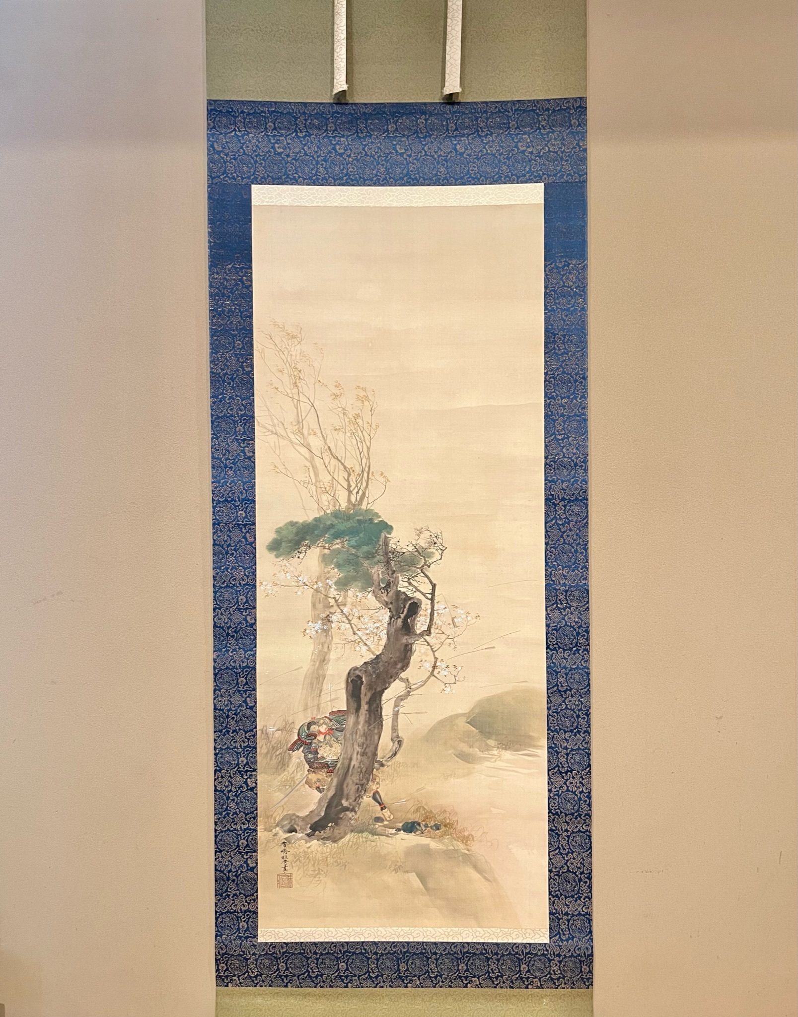 竹内栖鳳 掛け軸 柿の絵 二重箱入り 美術品