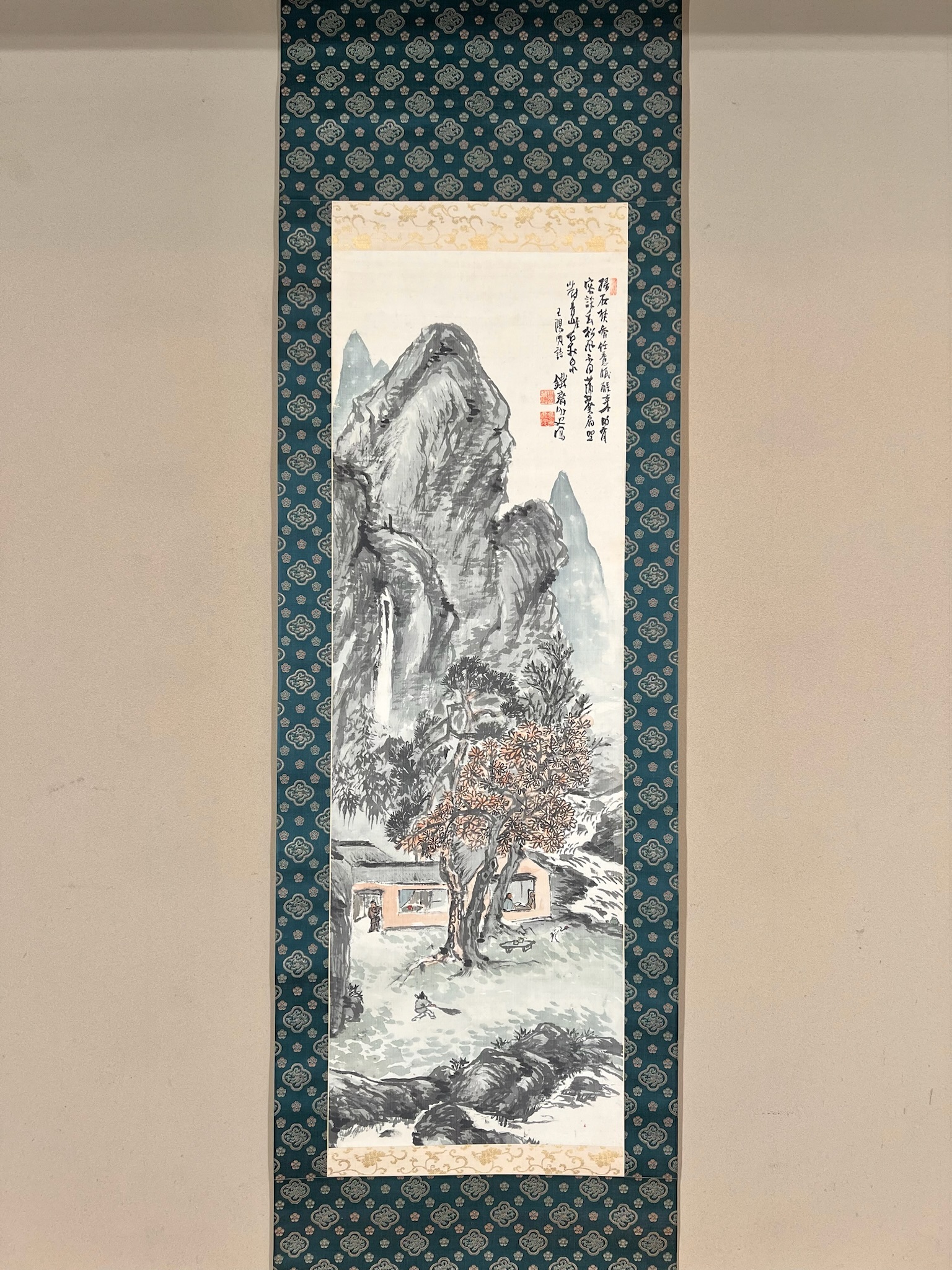 真作 逸品殿村藍田絹本墨梅画 真作殿村藍田絹本墨梅画