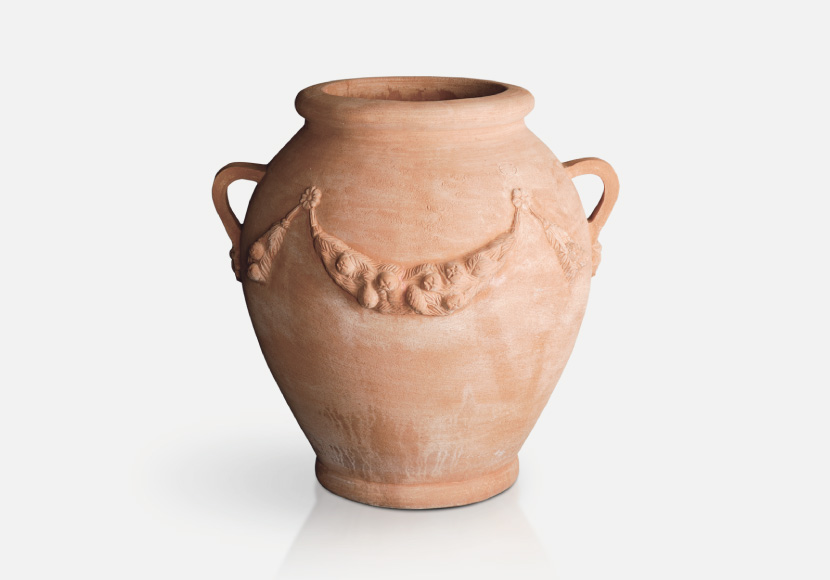 ハンドメイド・イタリアンテラコッタ素焼き鉢【壺】陶器鉢