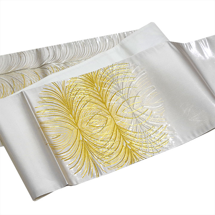 金駒刺繍 引箔袋帯【モダンな植物】 [241021-kinho-43] - ￥126,500