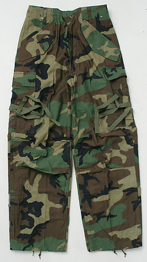 US(米軍) M-65 ウッドランドカモ フィールドパンツ/サイズ：XS-R/実物