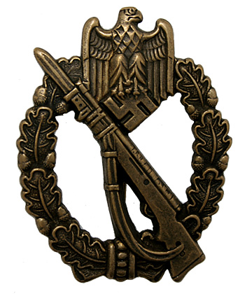 精巧複製 WWII ドイツ陸軍(WH)、歩兵突撃章（銅章）/新品(未使用)