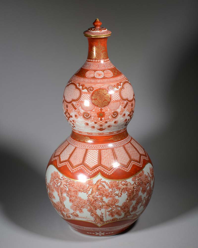 九谷焼 赤絵 小野窯 宮本屋窯 飯田屋 アンティーク九谷焼 蔵出し 2客