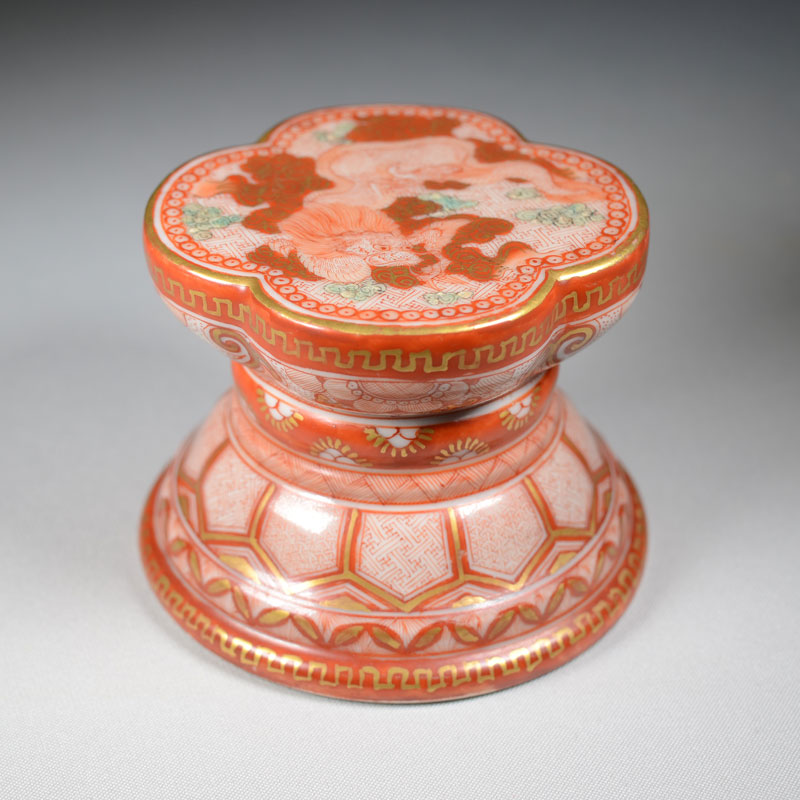 古九谷 徳利 赤絵 華入 馬の図 仙人図 古九谷 九谷焼 徳利 龍