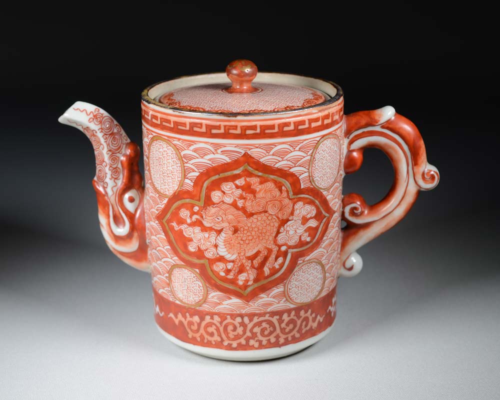 古九谷 九谷焼 徳利 明治九谷 庄三 飯田屋 宮本屋窯 赤絵 金彩 本金 1