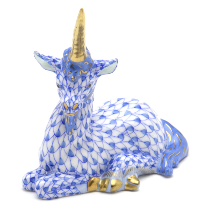 HEREND ヘレンド ロバの置物 フィギュリン 青 ブルー HEREND ヘレンド