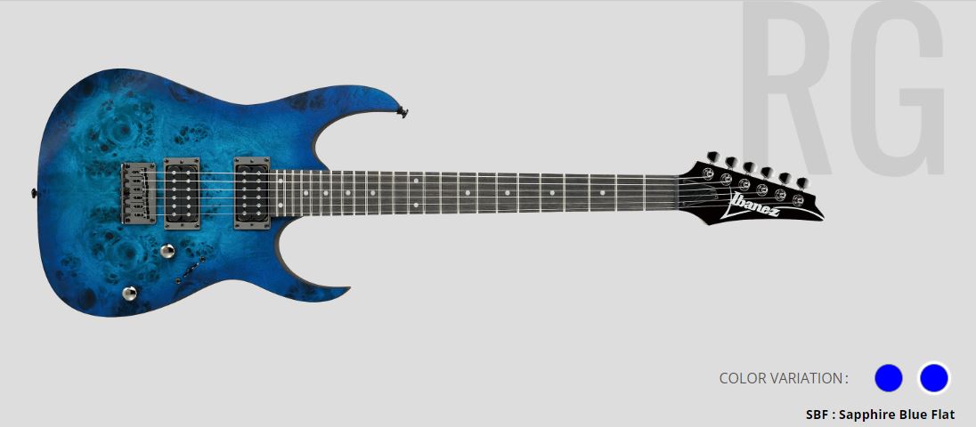 IBANEZ RG421PB – Sapphire Blue Flat Electric Guitar | Mega Music Store
