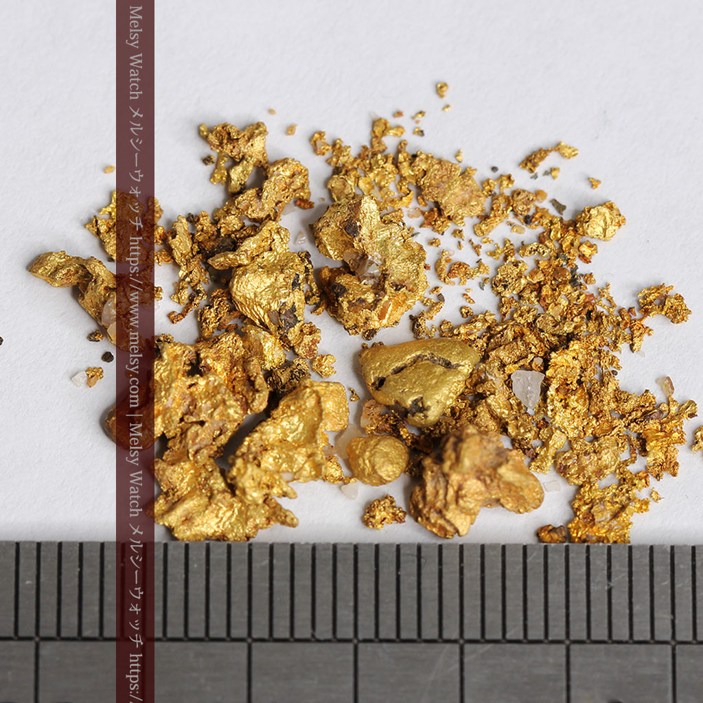 4.03gの砂金から小粒サイズまでの個人採掘家の自然金