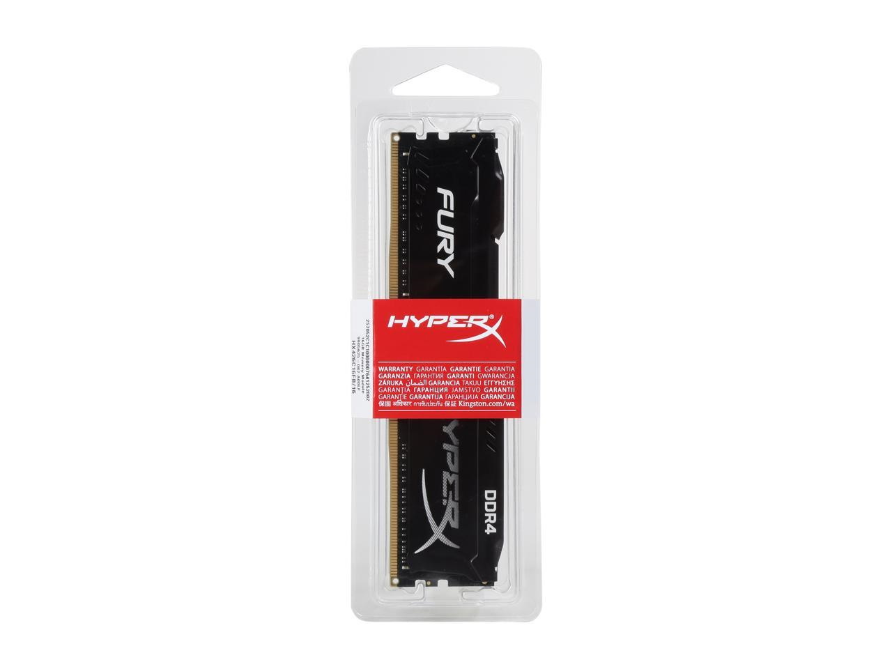 16GB Kingston HyperX Fury DDR4 2666MHz PC421300 CL16 Memory Module
