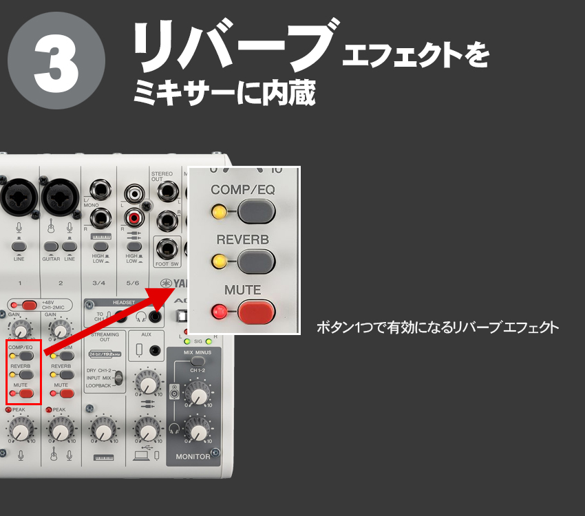 YAMAHA WEBキャスティングミキサー AG06mk2 (SHURE SM58付き)【福山
