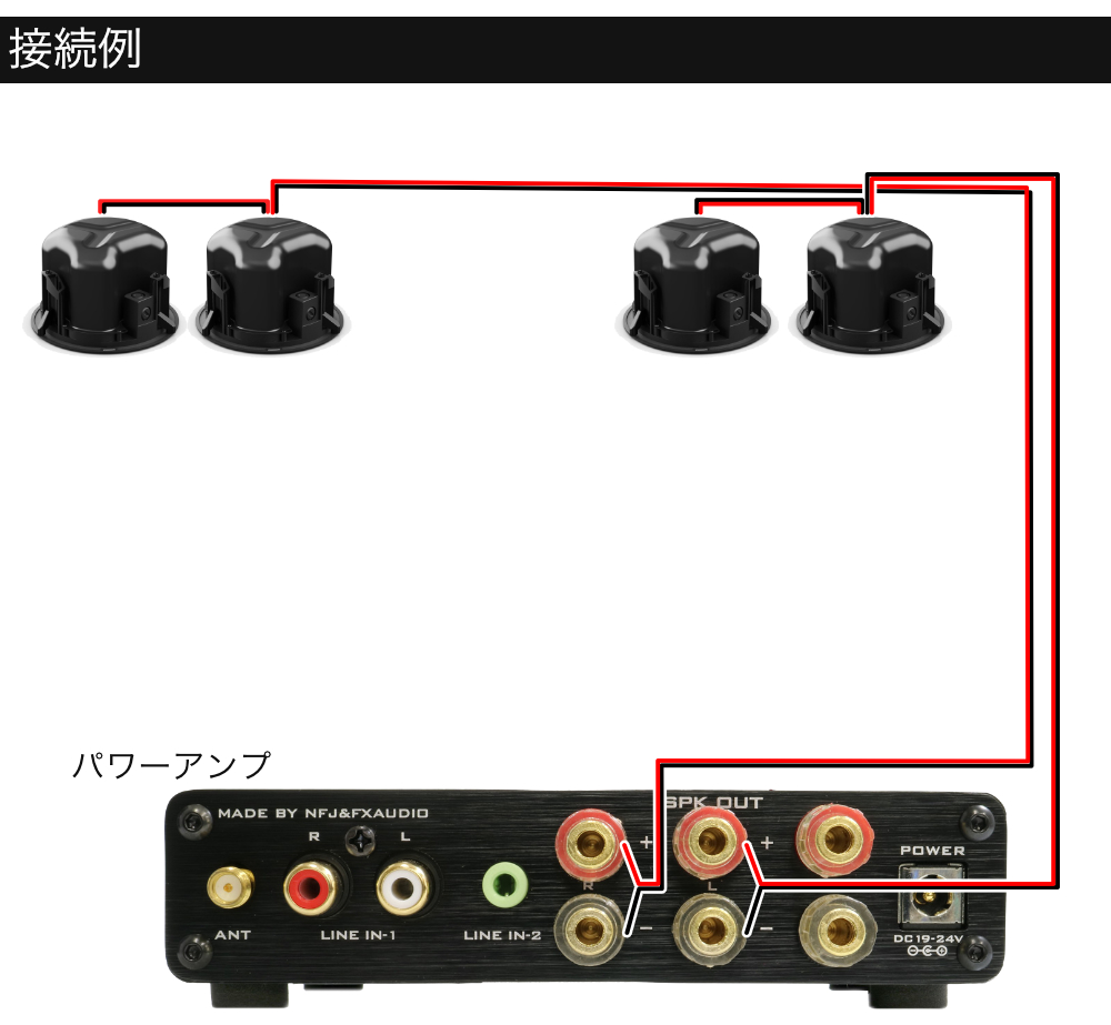 BOSE天井埋め込みスピーカー 4台 ＋小型アンプセット ホームオーディオ
