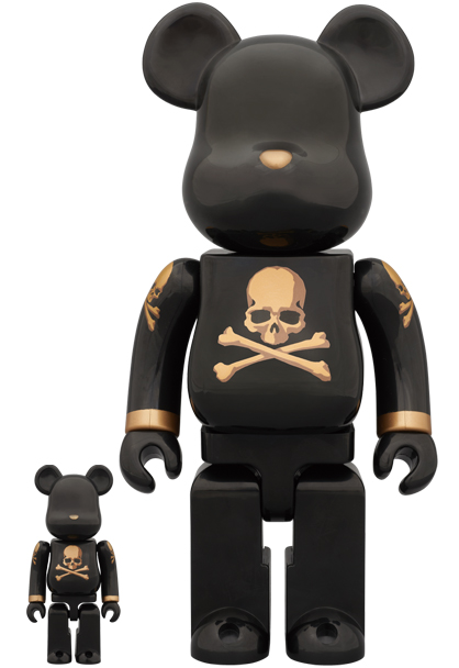 MEDICOM TOY - BE@RBRICK mastermind JAPAN BLACK & GOLD 100% & 400%