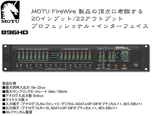 世界NO.1”USBケーブルプレゼント】 MOTU（マークオブザユニコーン
