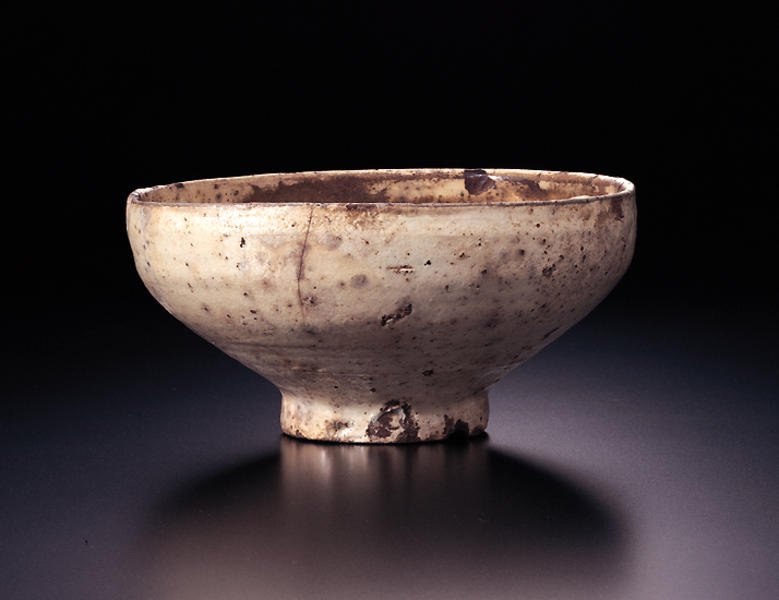 茶道具 茶碗 高麗 粉引茶碗 韓国人間国宝 申相浩 作 桐共箱 N124SH 粉