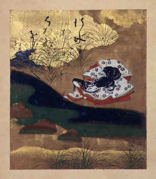 俵屋宗達 「伊勢物語」の木版画 伊勢物語図色紙 第五十段・鳥の子