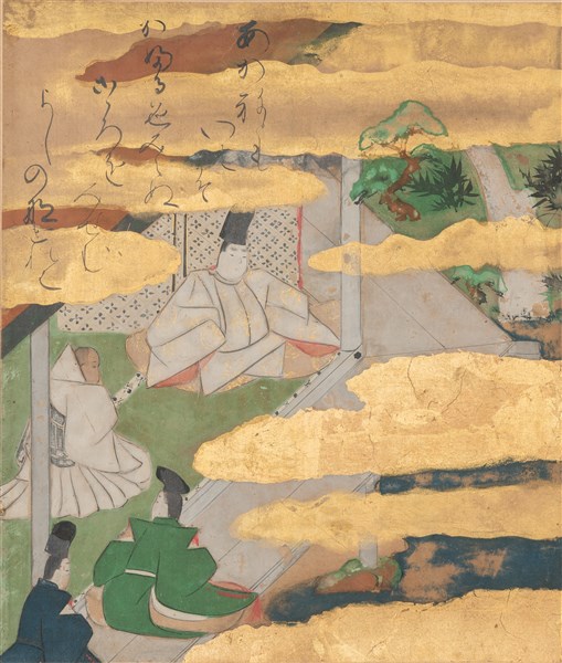 伊勢物語図色紙 第七十八段・山科の宮 伝俵屋宗達筆 - MIHO MUSEUM