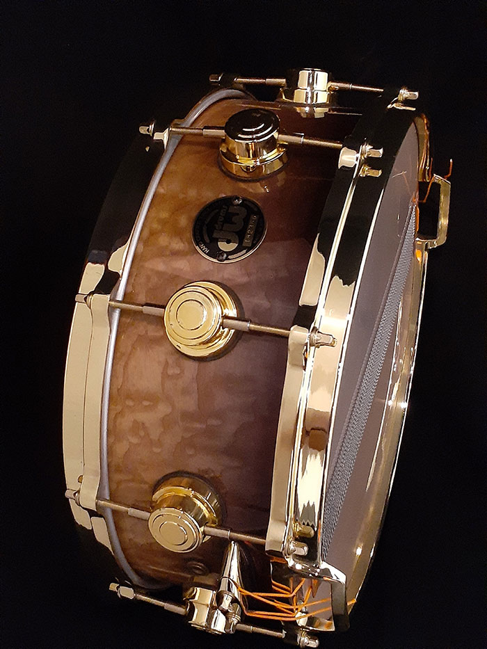 ウッドエスカッション、ノブセット 5Aカーリーコア材（注文オーダー分