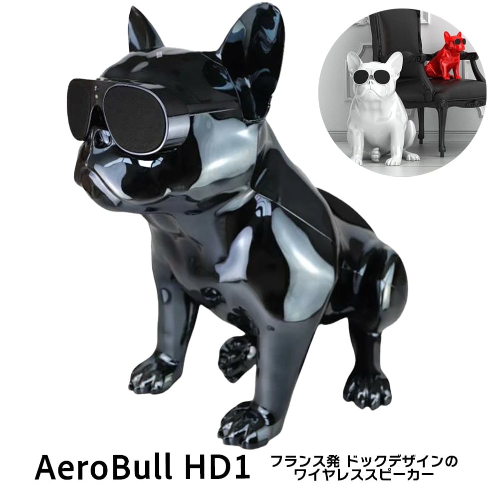 Aerobull ワイヤレス スピーカー HD1 (クロームブラック) ビックサイズ