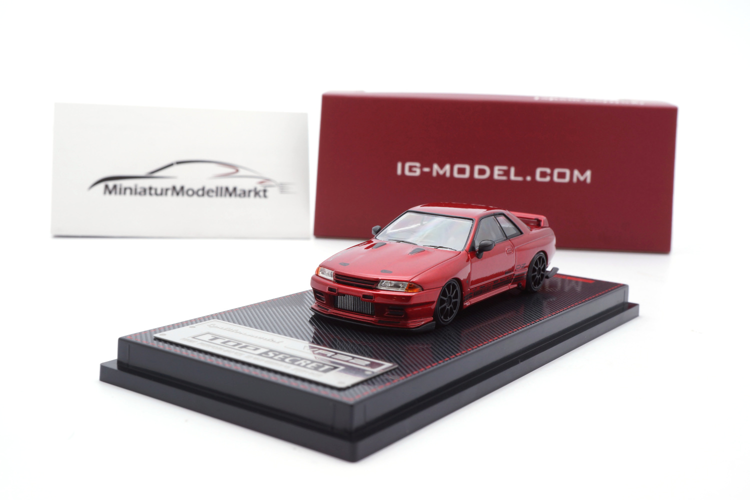 Top Secret Nissan GT-R (VR32) - Red Metallic - 1:64 - Ignition