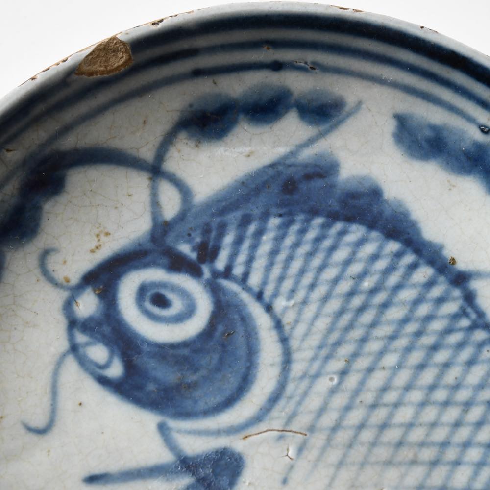中国美術 正徳年製 色絵魚紋お皿 送料込み260104 中国美術 正徳年製