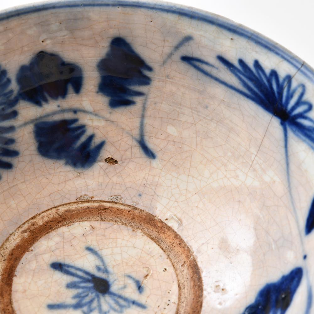 中国 磁州窯 青花 7.5寸碗 ｜ みんげい おくむら （日本と世界の民芸）