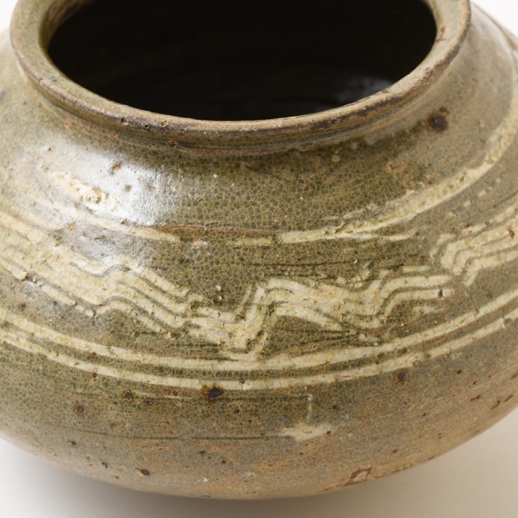 朝鮮 李朝 粉青沙器 象嵌建水 ｜ みんげい おくむら （日本と世界の民芸）