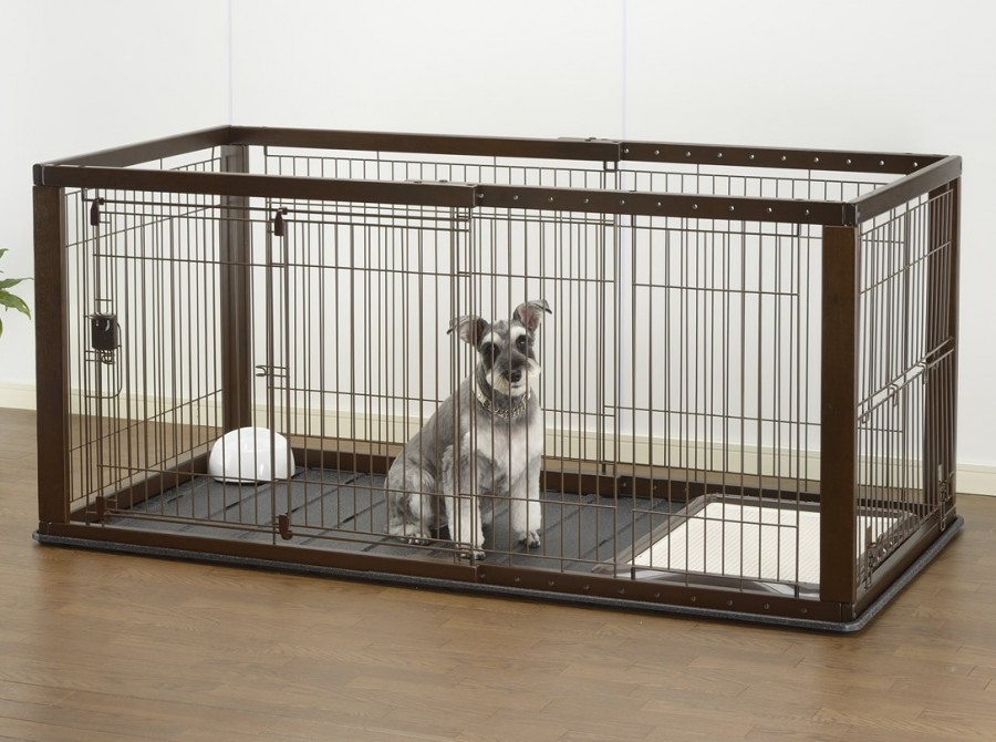 リッチェル 木製スライドペットサークル 【送料無料】｜みんなのペット