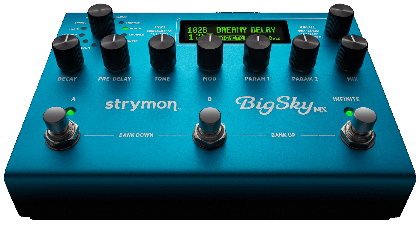 Strymonが次世代リバーブワークステーションBigSky MXを発売！7種類の