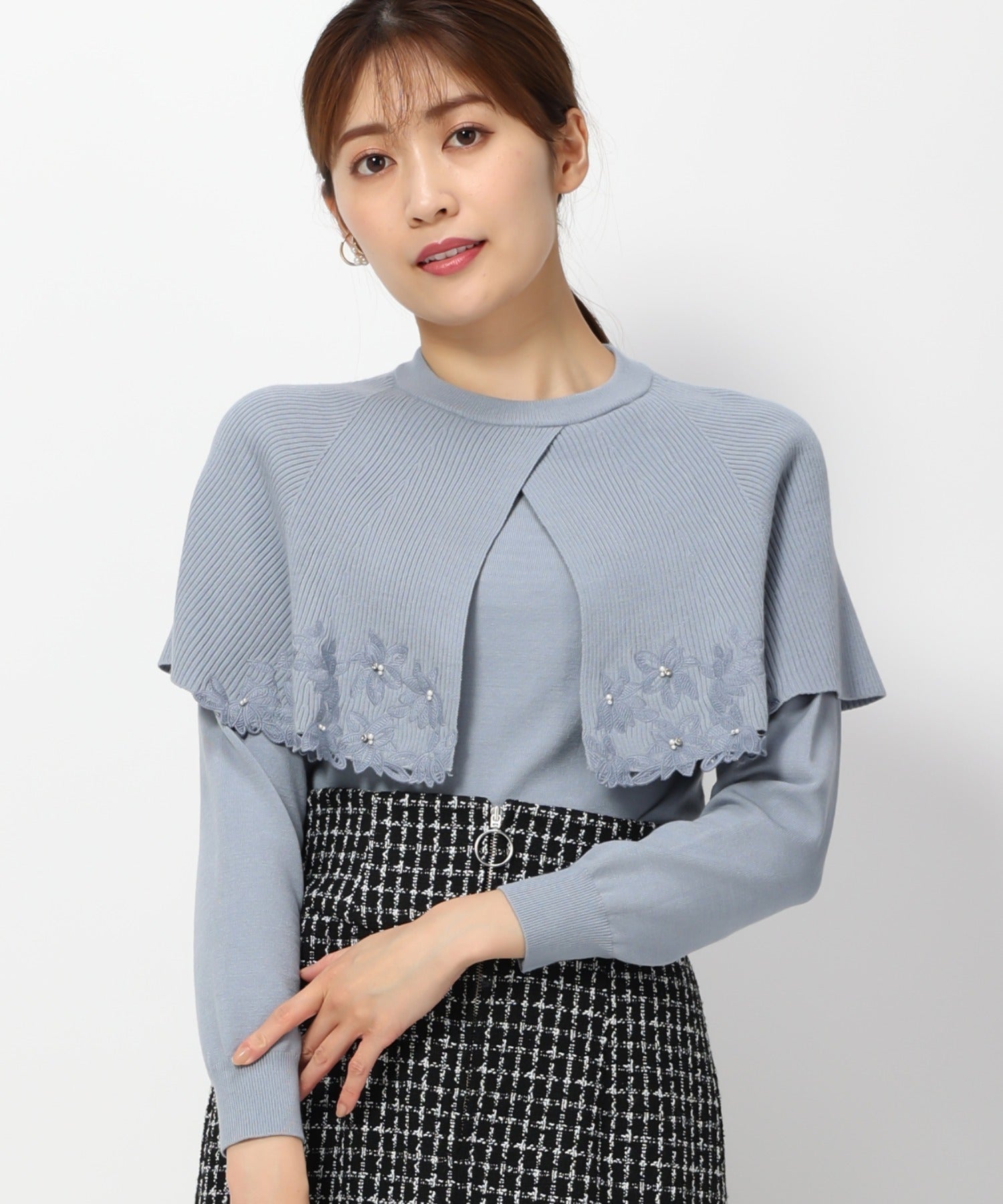 フラワー刺繍ケープニット – MISCH MASCH|31 Sons de mode