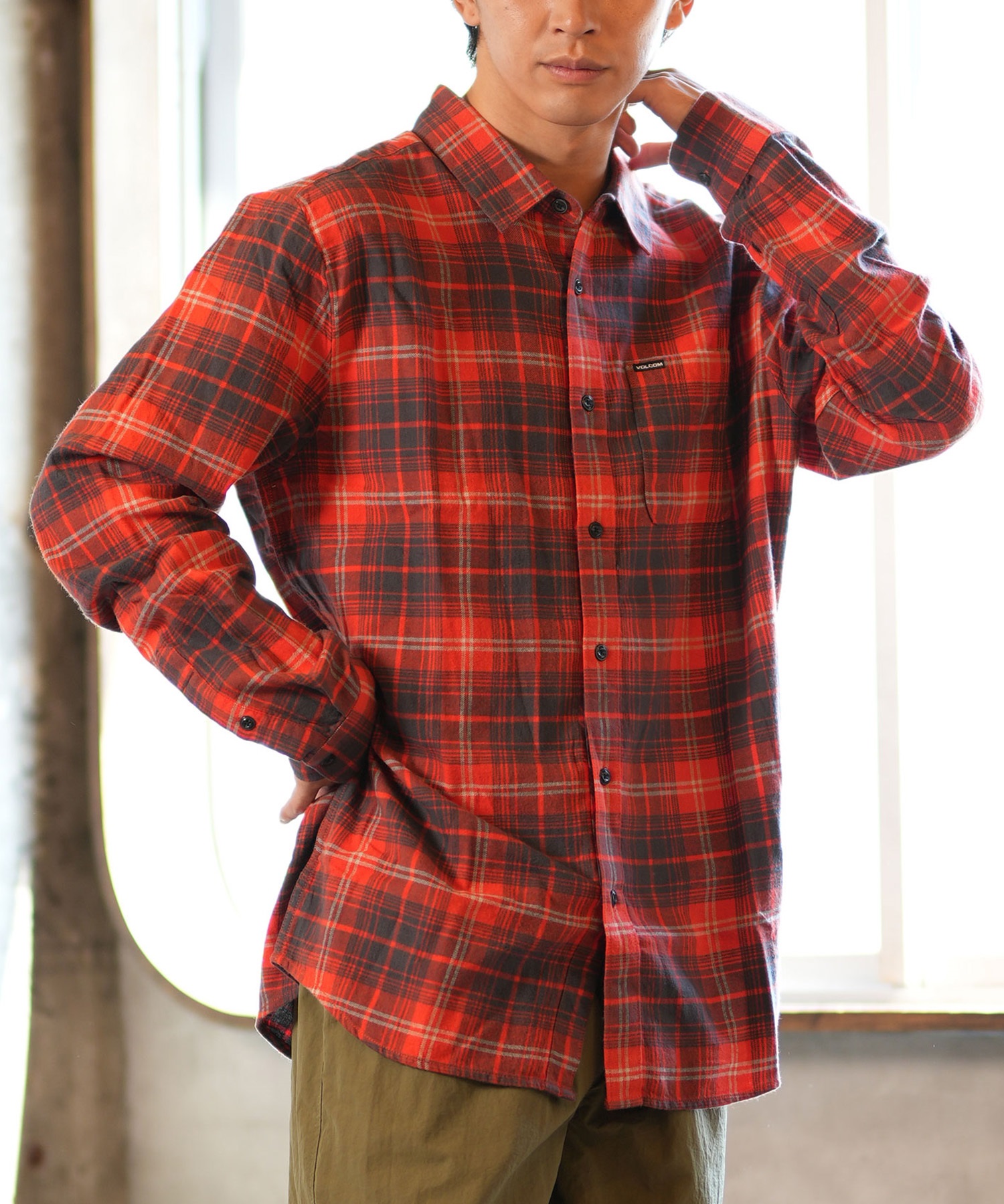 チェック柄 赤 スリーブ チェック柄赤スリーブ