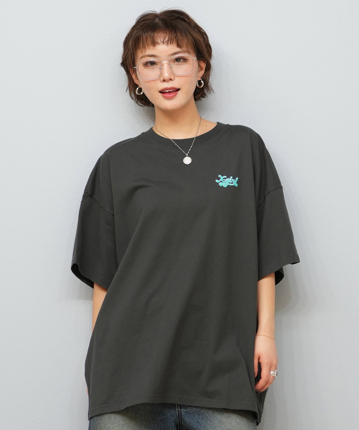 X-girl エックスガール 半袖 Tシャツ レディース バックプリント
