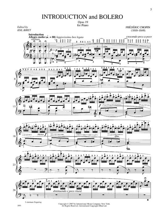 前奏曲とボレロ・Op.19 (フレデリック・ショパン)（ピアノ