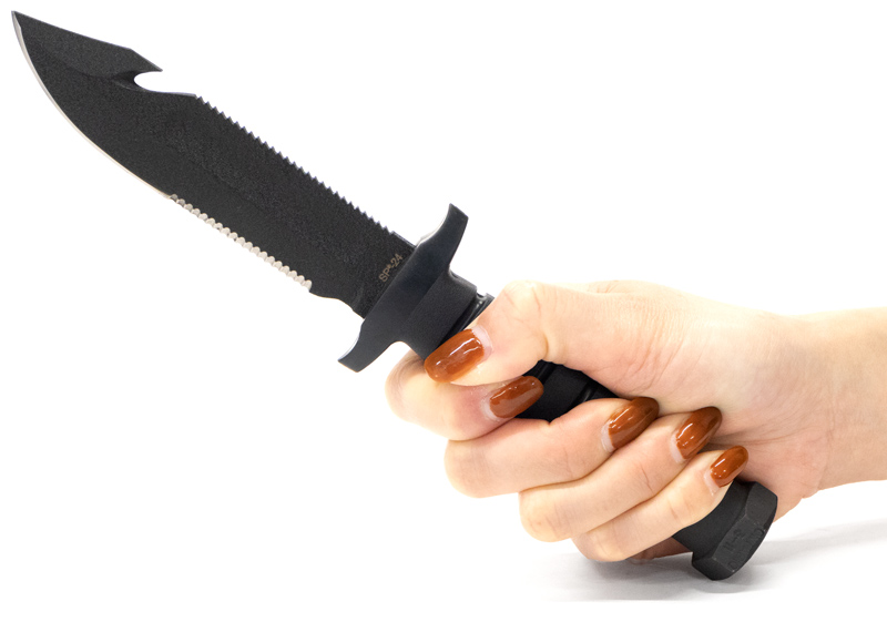 オンタリオ ハーフセレーションサバイバルナイフ 1095カーボン炭素鋼