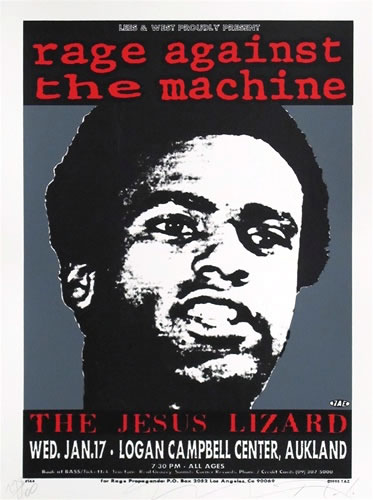 TAZ / タズが製作したRage Against The Machineのシルクスクリーン