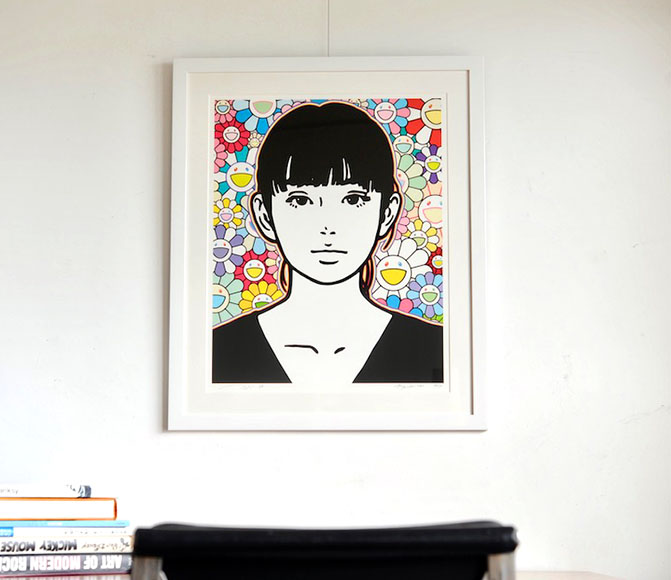 Ly painter 額装込みKaws kyne 村上隆奈良美智