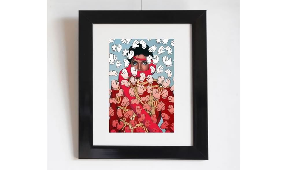 額装品/Michael Jackson ON the Wall/カウズ/ブラック 【公式通販】