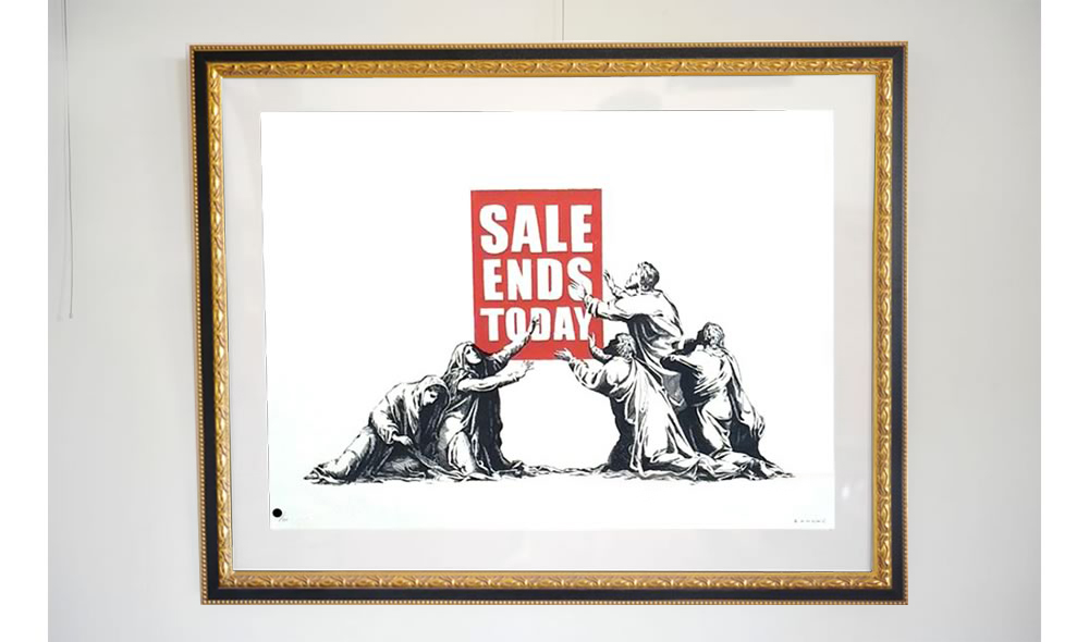 Banksy（バンクシー） -Sale Ends（サイン入り） -Pest ControlのCOA