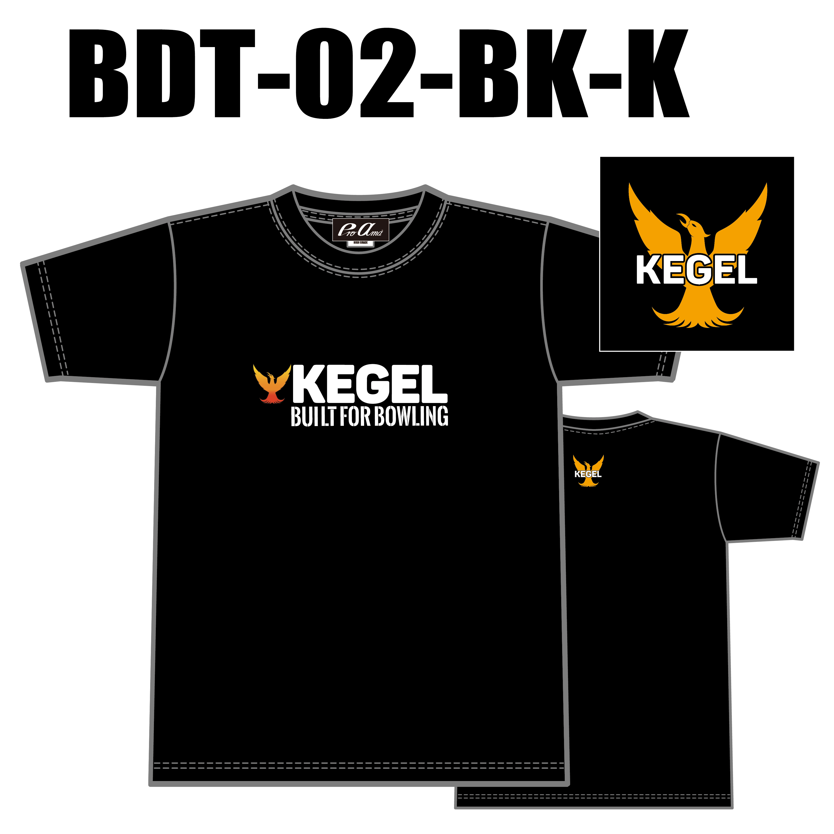 ブランドドライTシャツ BTD-02(ロゴ：KEGEL) [ABS(専用フォーム