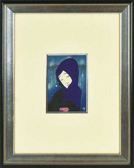 竹久夢二版画額「御高祖頭巾」 | Natsume Books