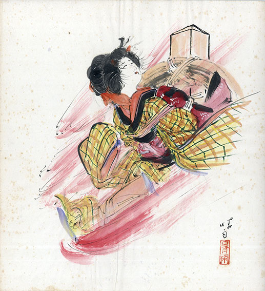 伊藤晴雨「緊縛女性」アクリルケース保存 伊藤晴雨「緊縛女性