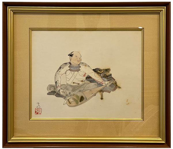 前田青邨 武将弾琵琶/Web書画ミュージアム