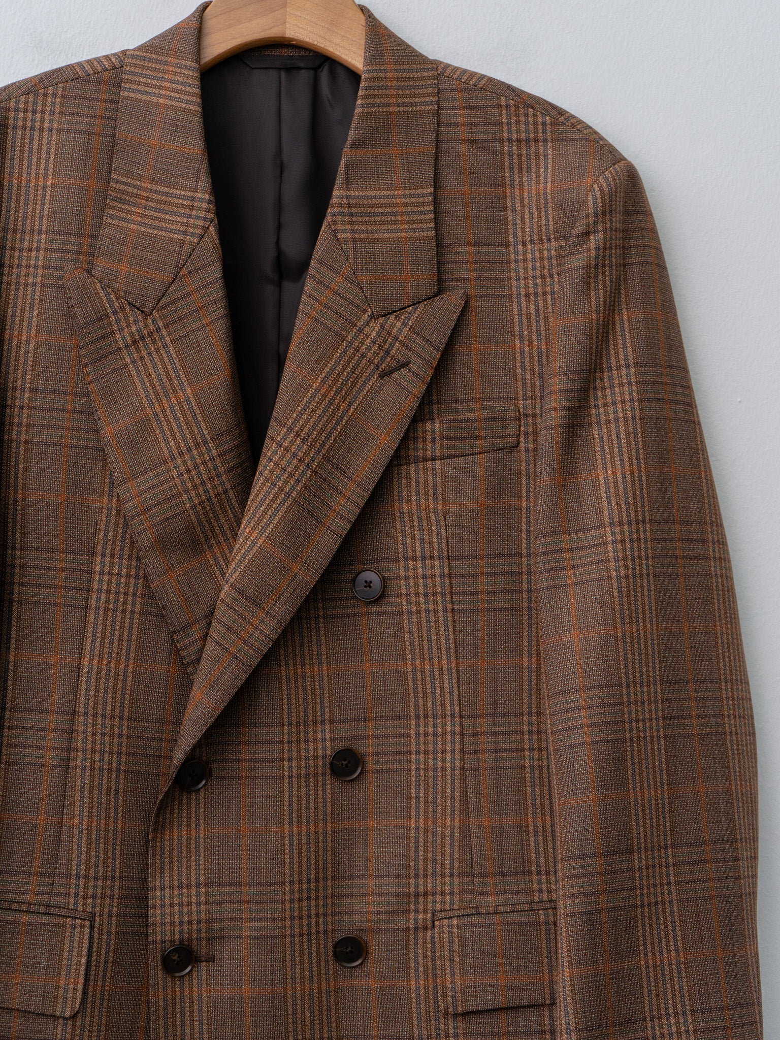 Namu Shop - Auralee Bluefaced Wool Check Double-Breasted Jacket