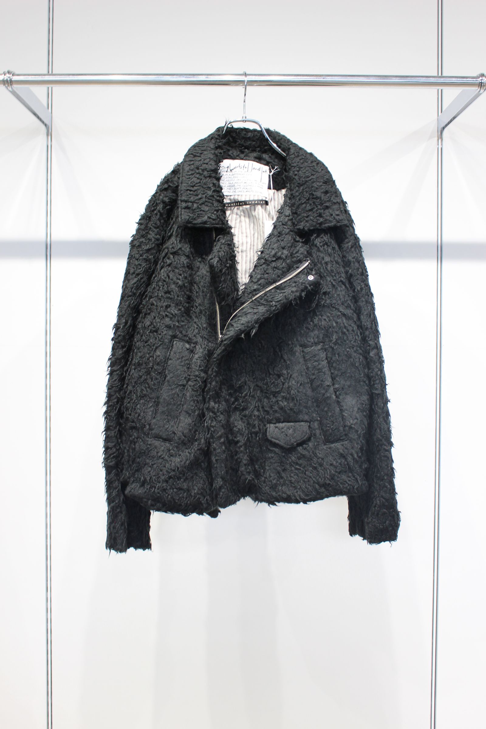 my beautiful landlet - SHAGGY RIDERS JACKET | BLACK | ライダース