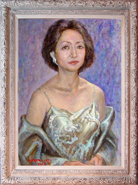 油彩画 女性の肖像 F4サイズ 2018年制作 女体の油絵 2018年制作 油彩画