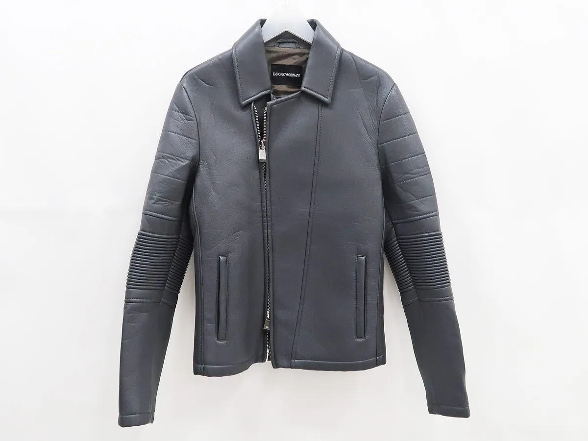 EMPORIO ARMANI ラムレザー ライダースジャケット 買取実績 | ネット